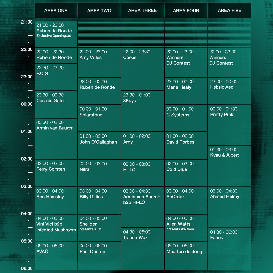 ASOT 2024 - Timetable All Areas - Saturday (UPDATED) - Portrait - 1080x1350